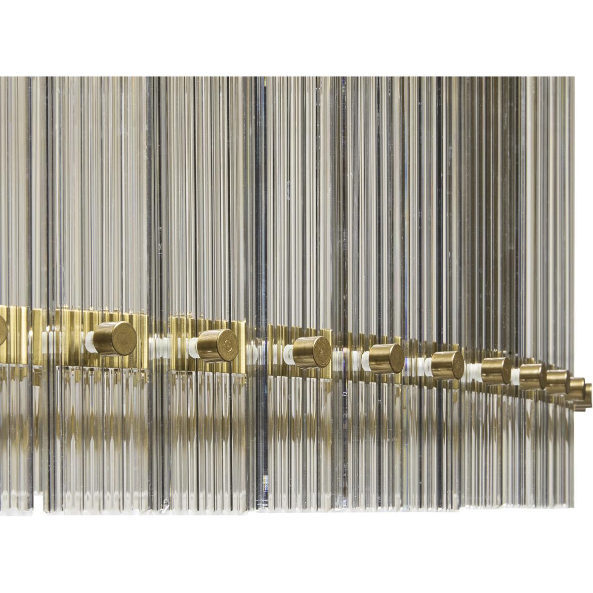 SUNPAN 107929 Kore 36 Light Brass / Clear Chandelier Ceiling Light, Large